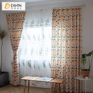DIHIN HOME Pastoral Fruits Printed,Blackout Grommet Window Curtain for Living Room ,52x63-inch,1 Panel Roman Shades Curtains Window Blinds custom curtains blackout curtains curtains for living room sheer curtains curtain fabric linen curtains kitchen curtains velvet curtains pinch pleat curtains bay window curtains outdoor curtains pleated curtains floral curtains dining room curtains kitchen valances drapes for bedroom patio curtains nursery curtains grommet curtains