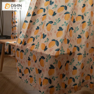 DIHIN HOME Pastoral Fruits Printed,Blackout Grommet Window Curtain for Living Room ,52x63-inch,1 Panel Roman Shades Curtains Window Blinds custom curtains blackout curtains curtains for living room sheer curtains curtain fabric linen curtains kitchen curtains velvet curtains pinch pleat curtains bay window curtains outdoor curtains pleated curtains floral curtains dining room curtains kitchen valances drapes for bedroom patio curtains nursery curtains grommet curtains