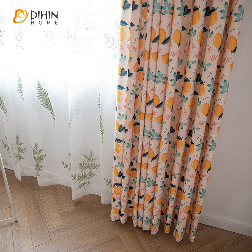 DIHIN HOME Pastoral Fruits Printed,Blackout Grommet Window Curtain for Living Room ,52x63-inch,1 Panel Roman Shades Curtains Window Blinds custom curtains blackout curtains curtains for living room sheer curtains curtain fabric linen curtains kitchen curtains velvet curtains pinch pleat curtains bay window curtains outdoor curtains pleated curtains floral curtains dining room curtains kitchen valances drapes for bedroom patio curtains nursery curtains grommet curtains