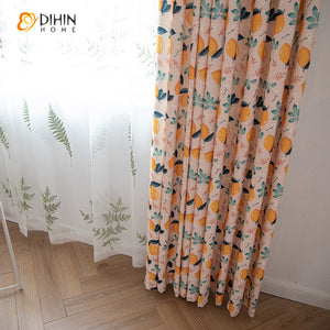 DIHIN HOME Pastoral Fruits Printed,Blackout Grommet Window Curtain for Living Room ,52x63-inch,1 Panel Roman Shades Curtains Window Blinds custom curtains blackout curtains curtains for living room sheer curtains curtain fabric linen curtains kitchen curtains velvet curtains pinch pleat curtains bay window curtains outdoor curtains pleated curtains floral curtains dining room curtains kitchen valances drapes for bedroom patio curtains nursery curtains grommet curtains