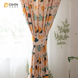 DIHIN HOME Pastoral Fruits Printed,Blackout Grommet Window Curtain for Living Room ,52x63-inch,1 Panel Roman Shades Curtains Window Blinds custom curtains blackout curtains curtains for living room sheer curtains curtain fabric linen curtains kitchen curtains velvet curtains pinch pleat curtains bay window curtains outdoor curtains pleated curtains floral curtains dining room curtains kitchen valances drapes for bedroom patio curtains nursery curtains grommet curtains