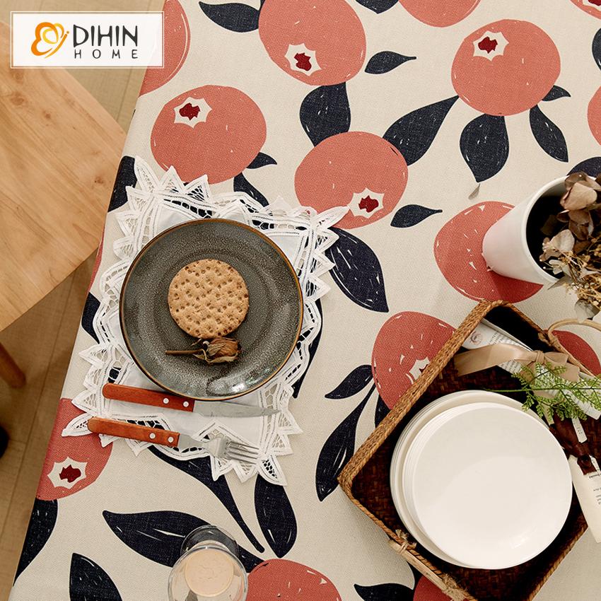 DIHIN HOME Pastoral Fruits Printed Tablecloth For Rectangle Tables,Custom Washed Linen Tablecloth,Handmade Rectangle Table Cover Roman Shades Curtains Window Blinds custom curtains blackout curtains curtains for living room sheer curtains curtain fabric linen curtains kitchen curtains velvet curtains pinch pleat curtains bay window curtains outdoor curtains pleated curtains floral curtains dining room curtains kitchen valances drapes for bedroom patio curtains nursery curtains grommet curtains