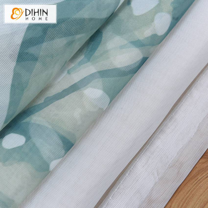 DIHIN HOME Pastoral Green Banana Leaves Printed Sheer Curtain,Grommet Window Curtain for Living Room ,52x63-inch,1 Panel Roman Shades Curtains Window Blinds custom curtains blackout curtains curtains for living room sheer curtains curtain fabric linen curtains kitchen curtains velvet curtains pinch pleat curtains bay window curtains outdoor curtains pleated curtains floral curtains dining room curtains kitchen valances drapes for bedroom patio curtains nursery curtains grommet curtains