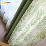DIHIN HOME Pastoral Green Banana Tree Leaves Cotton / Linen Printed Curtains,Blackout Grommet Window Curtain for Living Room ,52x63-inch,1 Panel Roman Shades Window Curtains Curtains Window Blinds Curtains Drapes linen drapery curtains and drapes windows drapes custom curtains blackout curtains curtains for living room window shades sheer curtains curtain fabric window treatments custom drapery
