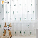 DIHIN HOME Pastoral Green Cactus Embroidered ,Blackout Grommet Window Curtain for Living Room ,52x63-inch,1 Panel Roman Shades Curtains Window Blinds custom curtains blackout curtains curtains for living room sheer curtains curtain fabric linen curtains kitchen curtains velvet curtains pinch pleat curtains bay window curtains outdoor curtains pleated curtains floral curtains dining room curtains kitchen valances drapes for bedroom patio curtains nursery curtains grommet curtains