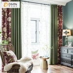 DIHIN HOME Pastoral Green Color Cotton Linen Fabric Flowers Printed,Blackout Curtains Grommet Window Curtain for Living Room ,52x63-inch,1 Panel Roman Shades Curtains Window Blinds custom curtains blackout curtains curtains for living room sheer curtains curtain fabric linen curtains kitchen curtains velvet curtains pinch pleat curtains bay window curtains outdoor curtains pleated curtains floral curtains dining room curtains kitchen valances drapes for bedroom patio curtains nursery curtains grommet curtai
