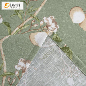 DIHIN HOME Pastoral Green Fabric Bird and Flower Printed Tablecloth For Rectangle Tables,Custom Washed Linen Tablecloth,Handmade Rectangle Table Cover Roman Shades Curtains Window Blinds custom curtains blackout curtains curtains for living room sheer curtains curtain fabric linen curtains kitchen curtains velvet curtains pinch pleat curtains bay window curtains outdoor curtains pleated curtains floral curtains dining room curtains kitchen valances drapes for bedroom patio curtains nursery curtains grommet 