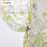 DIHIN HOME Pastoral Green Flower Printed Sheer Curtains,Grommet Window Curtain for Living Room ,52x63-inch,1 Panel Roman Shades Curtains Window Blinds custom curtains blackout curtains curtains for living room sheer curtains curtain fabric linen curtains kitchen curtains velvet curtains pinch pleat curtains bay window curtains outdoor curtains pleated curtains floral curtains dining room curtains kitchen valances drapes for bedroom patio curtains nursery curtains grommet curtains