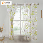 DIHIN HOME Pastoral Green Flower Printed Sheer Curtains,Grommet Window Curtain for Living Room ,52x63-inch,1 Panel Roman Shades Curtains Window Blinds custom curtains blackout curtains curtains for living room sheer curtains curtain fabric linen curtains kitchen curtains velvet curtains pinch pleat curtains bay window curtains outdoor curtains pleated curtains floral curtains dining room curtains kitchen valances drapes for bedroom patio curtains nursery curtains grommet curtains