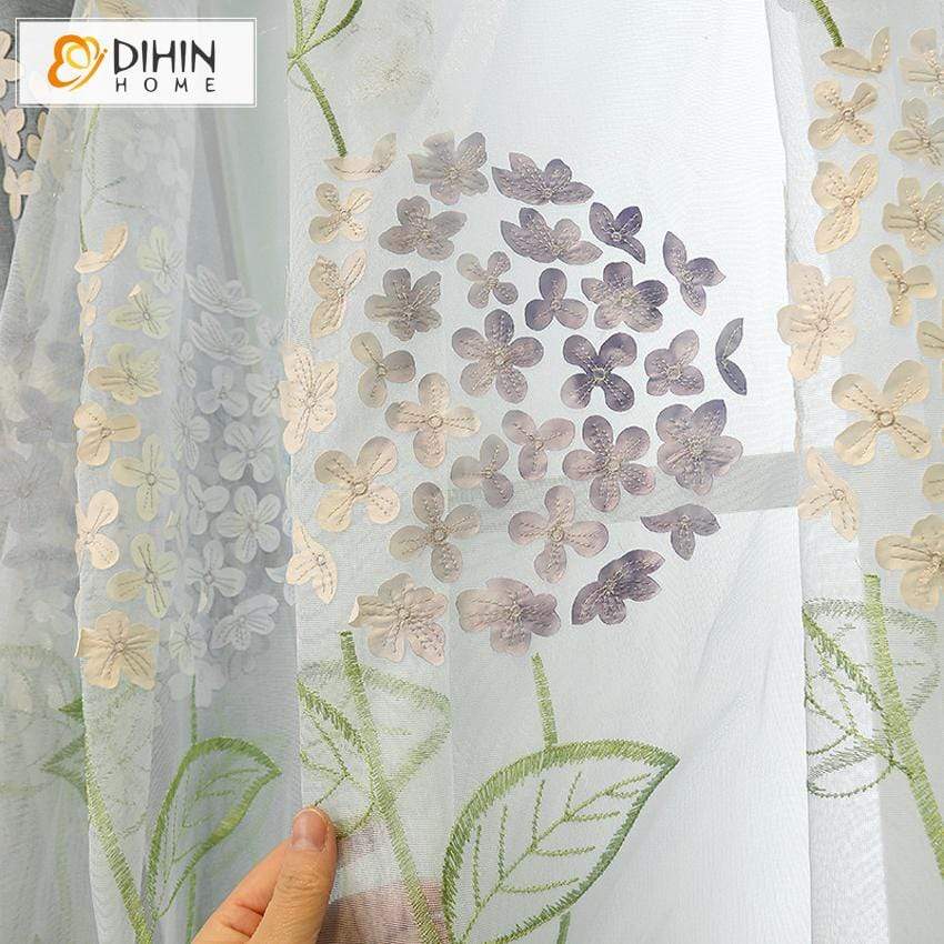 DIHIN HOME Pastoral Green Flowers Embroidered Valance ,Blackout Curtains Grommet Window Curtain for Living Room ,52x90-inch,1 Panel Roman Shades Curtains Window Blinds custom curtains blackout curtains curtains for living room sheer curtains curtain fabric linen curtains kitchen curtains velvet curtains pinch pleat curtains bay window curtains outdoor curtains pleated curtains floral curtains dining room curtains kitchen valances drapes for bedroom patio curtains nursery curtains grommet curtains
