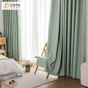 DIHIN HOME Pastoral Green Jacquard Curtain,Blackout Grommet Window Curtain for Living Room,1 Panel Roman Shades Curtains Window Blinds custom curtains blackout curtains curtains for living room sheer curtains curtain fabric linen curtains kitchen curtains velvet curtains pinch pleat curtains bay window curtains outdoor curtains pleated curtains floral curtains dining room curtains kitchen valances drapes for bedroom patio curtains nursery curtains grommet curtains