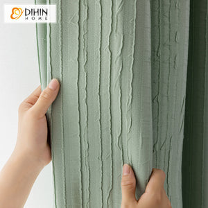 DIHIN HOME Pastoral Green Jacquard Curtain,Blackout Grommet Window Curtain for Living Room,1 Panel Roman Shades Curtains Window Blinds custom curtains blackout curtains curtains for living room sheer curtains curtain fabric linen curtains kitchen curtains velvet curtains pinch pleat curtains bay window curtains outdoor curtains pleated curtains floral curtains dining room curtains kitchen valances drapes for bedroom patio curtains nursery curtains grommet curtains