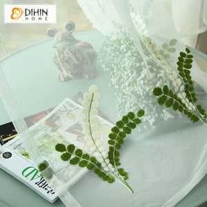 DIHIN HOME Pastoral Green Leaves Embroidered,Sheer Curtain,Grommet Window Curtain for Living Room ,52x63-inch,1 Panel Roman Shades Curtains Window Blinds custom curtains blackout curtains curtains for living room sheer curtains curtain fabric linen curtains kitchen curtains velvet curtains pinch pleat curtains bay window curtains outdoor curtains pleated curtains floral curtains dining room curtains kitchen valances drapes for bedroom patio curtains nursery curtains grommet curtains