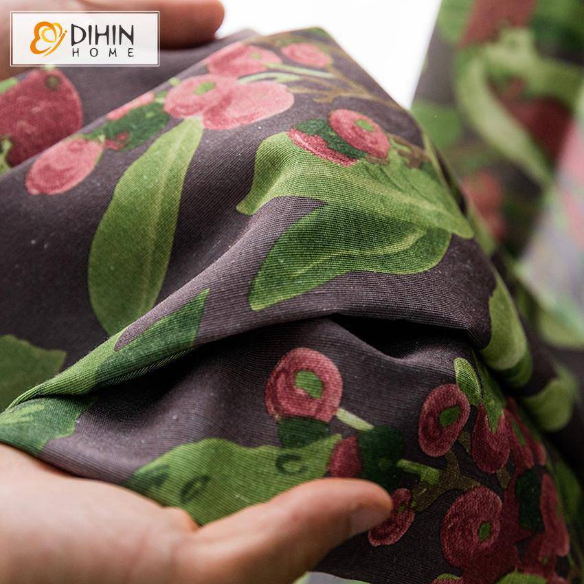 DIHIN HOME Pastoral Green Leaves Printed,Blackout Grommet Window Curtain for Living Room ,52x63-inch,1 Panel Roman Shades Curtains Window Blinds custom curtains blackout curtains curtains for living room sheer curtains curtain fabric linen curtains kitchen curtains velvet curtains pinch pleat curtains bay window curtains outdoor curtains pleated curtains floral curtains dining room curtains kitchen valances drapes for bedroom patio curtains nursery curtains grommet curtains
