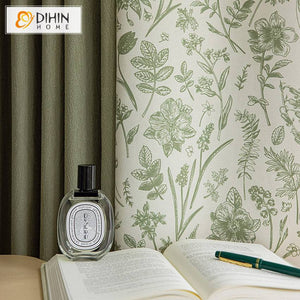 DIHIN HOME Pastoral Green Leaves Printed,Blackout Grommet Window Curtain for Living Room ,52x63-inch,1 Panel Roman Shades Curtains Window Blinds custom curtains blackout curtains curtains for living room sheer curtains curtain fabric linen curtains kitchen curtains velvet curtains pinch pleat curtains bay window curtains outdoor curtains pleated curtains floral curtains dining room curtains kitchen valances drapes for bedroom patio curtains nursery curtains grommet curtains