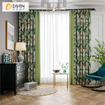 DIHIN HOME Pastoral Green Leaves Printed,Blackout Grommet Window Curtain for Living Room ,52x63-inch,1 Panel Roman Shades Window Curtains Curtains Window Blinds Curtains Drapes linen drapery curtains and drapes windows drapes custom curtains blackout curtains curtains for living room window shades sheer curtains curtain fabric window treatments custom drapery