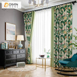 DIHIN HOME Pastoral Green Leaves Printed,Blackout Grommet Window Curtain for Living Room ,52x63-inch,1 Panel Roman Shades Window Curtains Curtains Window Blinds Curtains Drapes linen drapery curtains and drapes windows drapes custom curtains blackout curtains curtains for living room window shades sheer curtains curtain fabric window treatments custom drapery