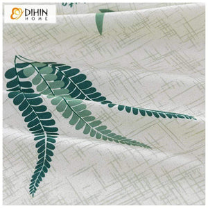 DIHIN HOME Pastoral Green Leaves Spliced Curtains，Blackout Grommet Window Curtain for Living Room ,52x63-inch,1 Panel Roman Shades Curtains Window Blinds custom curtains blackout curtains curtains for living room sheer curtains curtain fabric linen curtains kitchen curtains velvet curtains pinch pleat curtains bay window curtains outdoor curtains pleated curtains floral curtains dining room curtains kitchen valances drapes for bedroom patio curtains nursery curtains grommet curtains
