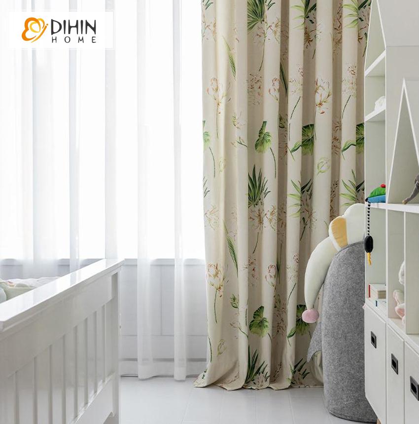 DIHIN HOME Pastoral Green Lotus Leaf Printed,Blackout Grommet Window Curtain for Living Room ,52x63-inch,1 Panel Roman Shades Curtains Window Blinds custom curtains blackout curtains curtains for living room sheer curtains curtain fabric linen curtains kitchen curtains velvet curtains pinch pleat curtains bay window curtains outdoor curtains pleated curtains floral curtains dining room curtains kitchen valances drapes for bedroom patio curtains nursery curtains grommet curtains