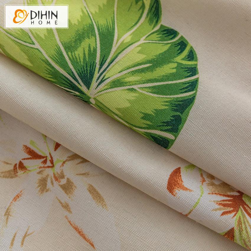DIHIN HOME Pastoral Green Lotus Leaf Printed,Blackout Grommet Window Curtain for Living Room ,52x63-inch,1 Panel Roman Shades Curtains Window Blinds custom curtains blackout curtains curtains for living room sheer curtains curtain fabric linen curtains kitchen curtains velvet curtains pinch pleat curtains bay window curtains outdoor curtains pleated curtains floral curtains dining room curtains kitchen valances drapes for bedroom patio curtains nursery curtains grommet curtains