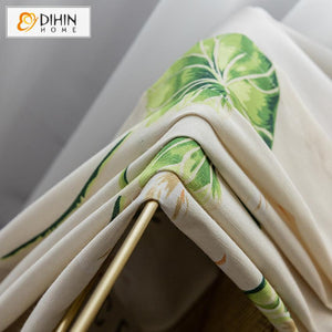 DIHIN HOME Pastoral Green Lotus Leaf Printed,Blackout Grommet Window Curtain for Living Room ,52x63-inch,1 Panel Roman Shades Curtains Window Blinds custom curtains blackout curtains curtains for living room sheer curtains curtain fabric linen curtains kitchen curtains velvet curtains pinch pleat curtains bay window curtains outdoor curtains pleated curtains floral curtains dining room curtains kitchen valances drapes for bedroom patio curtains nursery curtains grommet curtains