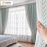 DIHIN HOME Pastoral Green Plants Embroidered,Blackout Grommet Window Curtain for Living Room ,52x63-inch,1 Panel Roman Shades Curtains Window Blinds custom curtains blackout curtains curtains for living room sheer curtains curtain fabric linen curtains kitchen curtains velvet curtains pinch pleat curtains bay window curtains outdoor curtains pleated curtains floral curtains dining room curtains kitchen valances drapes for bedroom patio curtains nursery curtains grommet curtains
