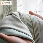 DIHIN HOME Pastoral Green Plants Embroidered,Blackout Grommet Window Curtain for Living Room ,52x63-inch,1 Panel Roman Shades Curtains Window Blinds custom curtains blackout curtains curtains for living room sheer curtains curtain fabric linen curtains kitchen curtains velvet curtains pinch pleat curtains bay window curtains outdoor curtains pleated curtains floral curtains dining room curtains kitchen valances drapes for bedroom patio curtains nursery curtains grommet curtains