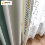 DIHIN HOME Pastoral Green Plants Embroidered,Blackout Grommet Window Curtain for Living Room ,52x63-inch,1 Panel Roman Shades Curtains Window Blinds custom curtains blackout curtains curtains for living room sheer curtains curtain fabric linen curtains kitchen curtains velvet curtains pinch pleat curtains bay window curtains outdoor curtains pleated curtains floral curtains dining room curtains kitchen valances drapes for bedroom patio curtains nursery curtains grommet curtains