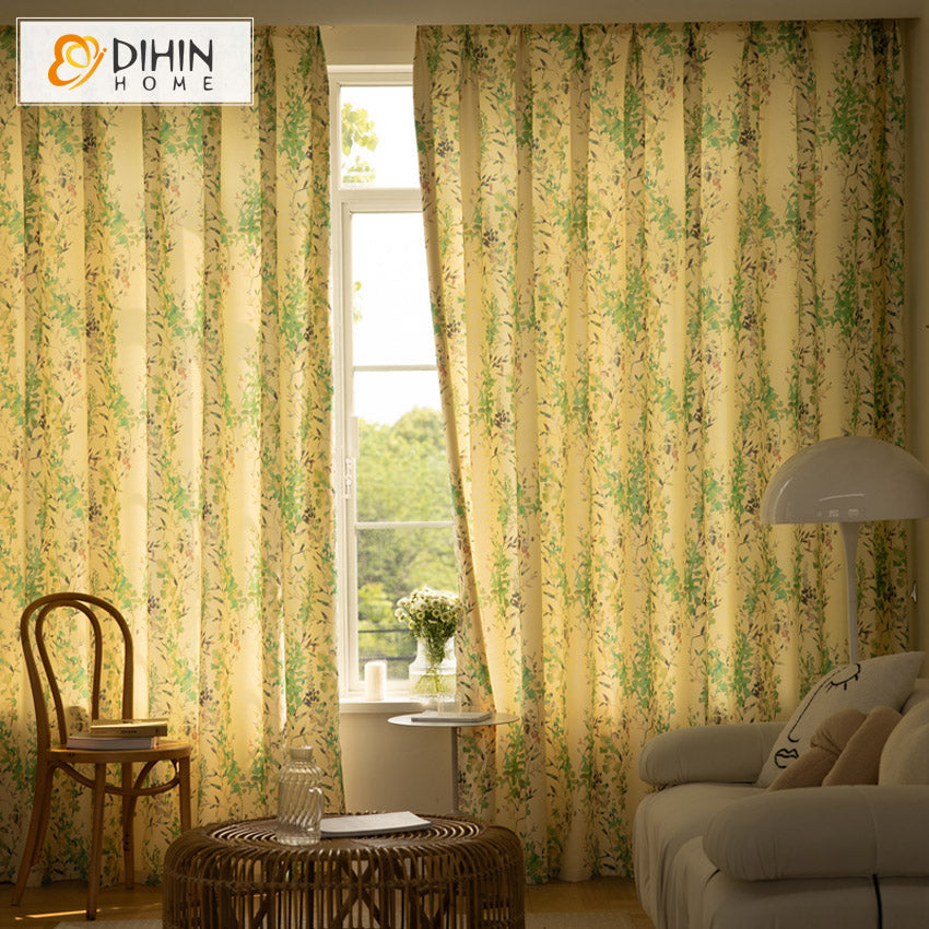 DIHIN HOME Pastoral Green Plants Printed,Blackout Grommet Window Curtain for Living Room,1 Panel Roman Shades Curtains Window Blinds custom curtains blackout curtains curtains for living room sheer curtains curtain fabric linen curtains kitchen curtains velvet curtains pinch pleat curtains bay window curtains outdoor curtains pleated curtains floral curtains dining room curtains kitchen valances drapes for bedroom patio curtains nursery curtains grommet curtains