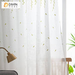 DIHIN HOME Pastoral Green Willow Branches White Sheer Curtain,Grommet Window Curtain for Living Room ,52x63-inch,1 Panel Roman Shades Curtains Window Blinds custom curtains blackout curtains curtains for living room sheer curtains curtain fabric linen curtains kitchen curtains velvet curtains pinch pleat curtains bay window curtains outdoor curtains pleated curtains floral curtains dining room curtains kitchen valances drapes for bedroom patio curtains nursery curtains grommet curtains
