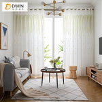 DIHIN HOME Pastoral Green Willow Branches White Sheer Curtain,Grommet Window Curtain for Living Room ,52x63-inch,1 Panel Roman Shades Curtains Window Blinds custom curtains blackout curtains curtains for living room sheer curtains curtain fabric linen curtains kitchen curtains velvet curtains pinch pleat curtains bay window curtains outdoor curtains pleated curtains floral curtains dining room curtains kitchen valances drapes for bedroom patio curtains nursery curtains grommet curtains