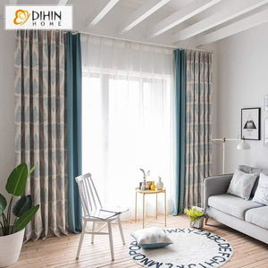DIHIN HOME Pastoral Healthy Fabric Spliced Curtains，Blackout Grommet Window Curtain for Living Room ,52x63-inch,1 Panel Roman Shades Curtains Window Blinds custom curtains blackout curtains curtains for living room sheer curtains curtain fabric linen curtains kitchen curtains velvet curtains pinch pleat curtains bay window curtains outdoor curtains pleated curtains floral curtains dining room curtains kitchen valances drapes for bedroom patio curtains nursery curtains grommet curtains