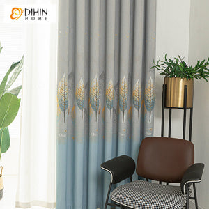 DIHIN HOME Pastoral High-end Leaves Jacquard Curtains,Grommet Window Curtain for Living Room ,52x63-inch,1 Panel Roman Shades Curtains Window Blinds custom curtains blackout curtains curtains for living room sheer curtains curtain fabric linen curtains kitchen curtains velvet curtains pinch pleat curtains bay window curtains outdoor curtains pleated curtains floral curtains dining room curtains kitchen valances drapes for bedroom patio curtains nursery curtains grommet curtains