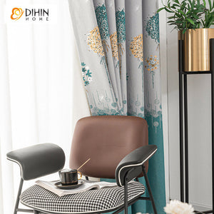 DIHIN HOME Pastoral High-end Trees Jacquard Curtains,Grommet Window Curtain for Living Room ,52x63-inch,1 Panel Roman Shades Curtains Window Blinds custom curtains blackout curtains curtains for living room sheer curtains curtain fabric linen curtains kitchen curtains velvet curtains pinch pleat curtains bay window curtains outdoor curtains pleated curtains floral curtains dining room curtains kitchen valances drapes for bedroom patio curtains nursery curtains grommet curtains