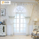 DIHIN HOME Pastoral High-grade Embroidered Sheer Curtain,Grommet Window Curtain for Living Room ,52x63-inch,1 Panel Roman Shades Curtains Window Blinds custom curtains blackout curtains curtains for living room sheer curtains curtain fabric linen curtains kitchen curtains velvet curtains pinch pleat curtains bay window curtains outdoor curtains pleated curtains floral curtains dining room curtains kitchen valances drapes for bedroom patio curtains nursery curtains grommet curtains