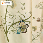 DIHIN HOME Pastoral High-precision Butterfly Embroideried,Blackout Grommet Window Curtain for Living Room,1 Panel Roman Shades Curtains Window Blinds custom curtains blackout curtains curtains for living room sheer curtains curtain fabric linen curtains kitchen curtains velvet curtains pinch pleat curtains bay window curtains outdoor curtains pleated curtains floral curtains dining room curtains kitchen valances drapes for bedroom patio curtains nursery curtains grommet curtains