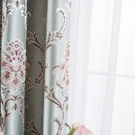 DIHIN HOME Pastoral High-precision Embroidery Blackout Curtains,Blackout Grommet Window Curtain for Living Room ,52x63-inch,1 Panel Roman Shades Curtains Window Blinds custom curtains blackout curtains curtains for living room sheer curtains curtain fabric linen curtains kitchen curtains velvet curtains pinch pleat curtains bay window curtains outdoor curtains pleated curtains floral curtains dining room curtains kitchen valances drapes for bedroom patio curtains nursery curtains grommet curtains