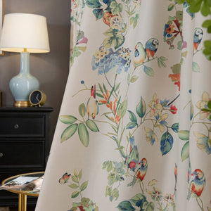 DIHIN HOME Pastoral High Quality Bird and Leaves Printed,Blackout Grommet Window Curtain for Living Room,1 Panel Roman Shades Curtains Window Blinds custom curtains blackout curtains curtains for living room sheer curtains curtain fabric linen curtains kitchen curtains velvet curtains pinch pleat curtains bay window curtains outdoor curtains pleated curtains floral curtains dining room curtains kitchen valances drapes for bedroom patio curtains nursery curtains grommet curtains