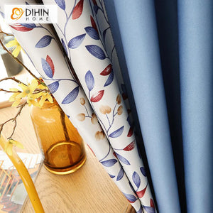DIHIN HOME Pastoral High Quality Spliced Leaves Printed,Blackout Grommet Window Curtain for Living Room ,52x63-inch,1 Panel Roman Shades Curtains Window Blinds custom curtains blackout curtains curtains for living room sheer curtains curtain fabric linen curtains kitchen curtains velvet curtains pinch pleat curtains bay window curtains outdoor curtains pleated curtains floral curtains dining room curtains kitchen valances drapes for bedroom patio curtains nursery curtains grommet curtains