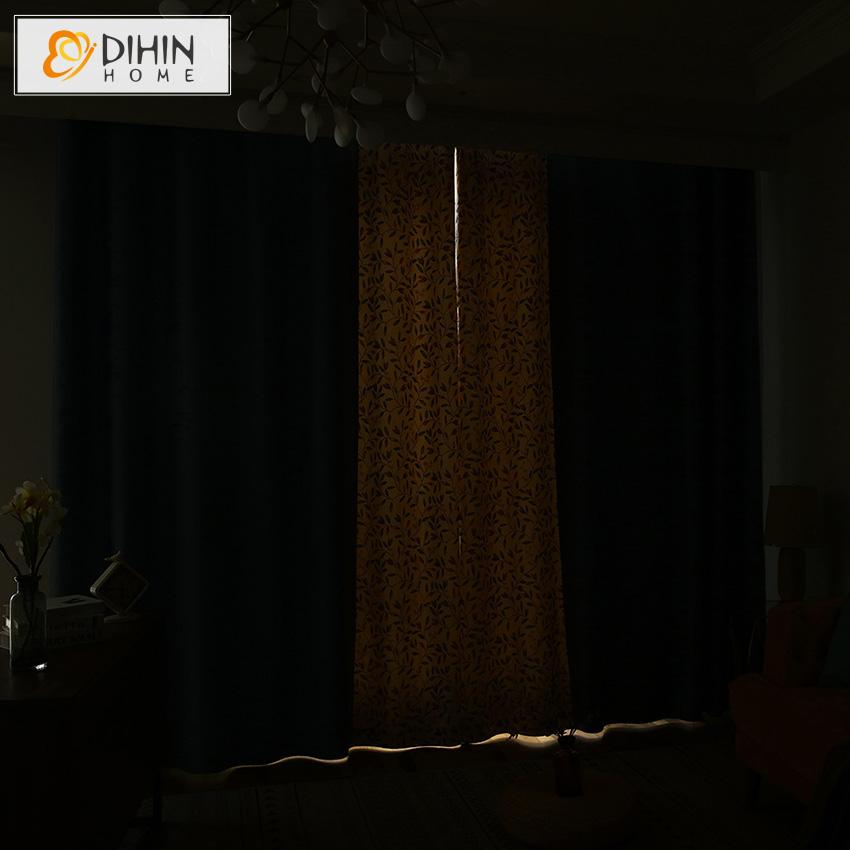 DIHIN HOME Pastoral High Quality Spliced Leaves Printed,Blackout Grommet Window Curtain for Living Room ,52x63-inch,1 Panel Roman Shades Curtains Window Blinds custom curtains blackout curtains curtains for living room sheer curtains curtain fabric linen curtains kitchen curtains velvet curtains pinch pleat curtains bay window curtains outdoor curtains pleated curtains floral curtains dining room curtains kitchen valances drapes for bedroom patio curtains nursery curtains grommet curtains
