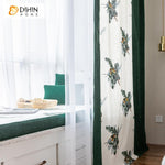 DIHIN HOME Pastoral Ink Flowers Spliced Curtains，Blackout Grommet Window Curtain for Living Room ,52x63-inch,1 Panel Roman Shades Curtains Window Blinds custom curtains blackout curtains curtains for living room sheer curtains curtain fabric linen curtains kitchen curtains velvet curtains pinch pleat curtains bay window curtains outdoor curtains pleated curtains floral curtains dining room curtains kitchen valances drapes for bedroom patio curtains nursery curtains grommet curtains