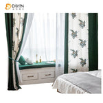 DIHIN HOME Pastoral Ink Flowers Spliced Curtains，Blackout Grommet Window Curtain for Living Room ,52x63-inch,1 Panel Roman Shades Curtains Window Blinds custom curtains blackout curtains curtains for living room sheer curtains curtain fabric linen curtains kitchen curtains velvet curtains pinch pleat curtains bay window curtains outdoor curtains pleated curtains floral curtains dining room curtains kitchen valances drapes for bedroom patio curtains nursery curtains grommet curtains