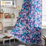DIHIN HOME Pastoral Ink Rendering Purple Flowers Printed,Blackout Grommet Window Curtain for Living Room ,52x63-inch,1 Panel Roman Shades Curtains Window Blinds custom curtains blackout curtains curtains for living room sheer curtains curtain fabric linen curtains kitchen curtains velvet curtains pinch pleat curtains bay window curtains outdoor curtains pleated curtains floral curtains dining room curtains kitchen valances drapes for bedroom patio curtains nursery curtains grommet curtains