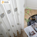 DIHIN HOME Pastoral Leaves Embroidered ,Sheer Curtain, Grommet Window Curtain for Living Room ,52x63-inch,1 Panel Roman Shades Curtains Window Blinds custom curtains blackout curtains curtains for living room sheer curtains curtain fabric linen curtains kitchen curtains velvet curtains pinch pleat curtains bay window curtains outdoor curtains pleated curtains floral curtains dining room curtains kitchen valances drapes for bedroom patio curtains nursery curtains grommet curtains