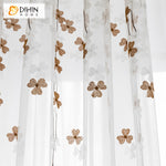 DIHIN HOME Pastoral Leaves Embroidered Sheer Curtain, Grommet Window Curtain for Living Room ,52x63-inch,1 Panel Roman Shades Curtains Window Blinds custom curtains blackout curtains curtains for living room sheer curtains curtain fabric linen curtains kitchen curtains velvet curtains pinch pleat curtains bay window curtains outdoor curtains pleated curtains floral curtains dining room curtains kitchen valances drapes for bedroom patio curtains nursery curtains grommet curtains
