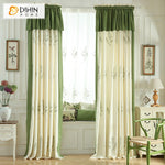 DIHIN HOME Pastoral Leaves Green Color Embroidered,Blackout Grommet Window Curtain for Living Room ,52x63-inch,1 Panel Roman Shades Curtains Window Blinds custom curtains blackout curtains curtains for living room sheer curtains curtain fabric linen curtains kitchen curtains velvet curtains pinch pleat curtains bay window curtains outdoor curtains pleated curtains floral curtains dining room curtains kitchen valances drapes for bedroom patio curtains nursery curtains grommet curtains
