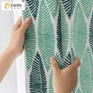 DIHIN HOME Pastoral Leaves Printed,Blackout Grommet Window Curtain for Living Room,1 Panel Roman Shades Curtains Window Blinds custom curtains blackout curtains curtains for living room sheer curtains curtain fabric linen curtains kitchen curtains velvet curtains pinch pleat curtains bay window curtains outdoor curtains pleated curtains floral curtains dining room curtains kitchen valances drapes for bedroom patio curtains nursery curtains grommet curtains