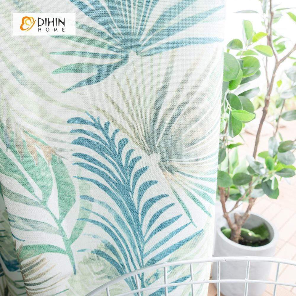 DIHIN HOME Pastoral Leaves Printed，Blackout Grommet Window Curtain for Living Room ,52x63-inch,1 Panel Roman Shades Curtains Window Blinds custom curtains blackout curtains curtains for living room sheer curtains curtain fabric linen curtains kitchen curtains velvet curtains pinch pleat curtains bay window curtains outdoor curtains pleated curtains floral curtains dining room curtains kitchen valances drapes for bedroom patio curtains nursery curtains grommet curtains