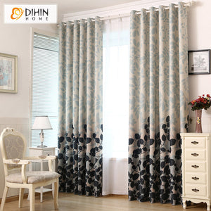 DIHIN HOME Pastoral Leaves Printed,Blackout Grommet Window Curtain for Living Room ,52x63-inch,1 Panel Roman Shades Curtains Window Blinds custom curtains blackout curtains curtains for living room sheer curtains curtain fabric linen curtains kitchen curtains velvet curtains pinch pleat curtains bay window curtains outdoor curtains pleated curtains floral curtains dining room curtains kitchen valances drapes for bedroom patio curtains nursery curtains grommet curtains