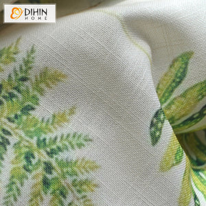 DIHIN HOME Pastoral Leaves Printed Blackout Grommet Window Curtain for Living Room ,52x63-inch,1 Panel Roman Shades Curtains Window Blinds custom curtains blackout curtains curtains for living room sheer curtains curtain fabric linen curtains kitchen curtains velvet curtains pinch pleat curtains bay window curtains outdoor curtains pleated curtains floral curtains dining room curtains kitchen valances drapes for bedroom patio curtains nursery curtains grommet curtains